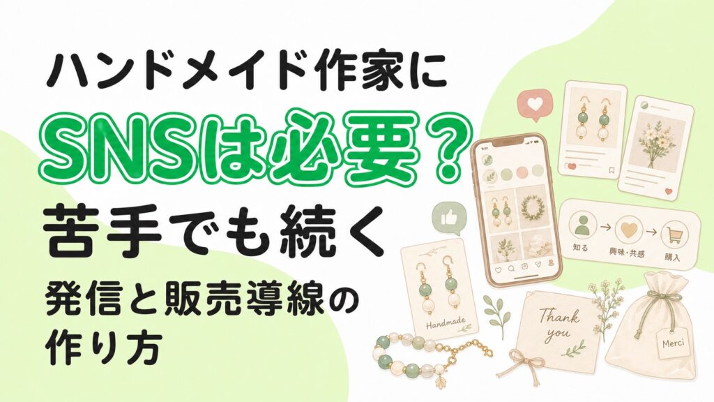 ハンドメイド作家にSNSは必要？苦手でも続く発信と販売導線の作り方